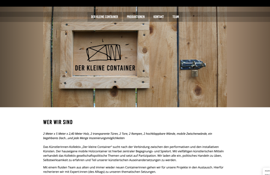 Vorher: Der Kleine Container